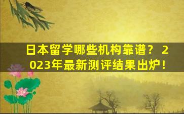 日本留学哪些机构靠谱？ 2023年最新测评结果出炉！